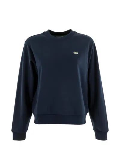Lacoste Logo-patch Sweater In Black