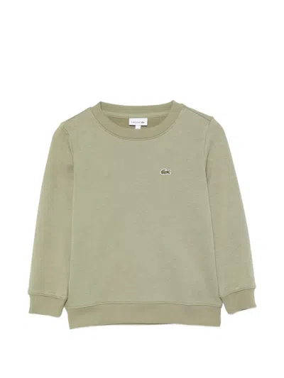 Lacoste Kids' Logo-patch Sweater In Green