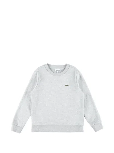 Lacoste Kids' Logo-patch Sweatshirt In Gray