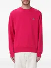 Lacoste Logo-patch Sweatshirt In Pink