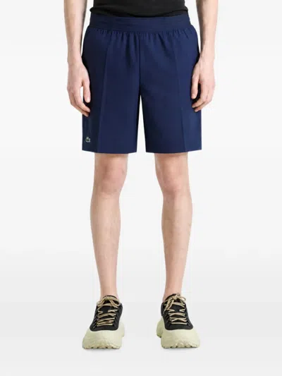 Lacoste Logo-patch Tennis Shorts In Blue