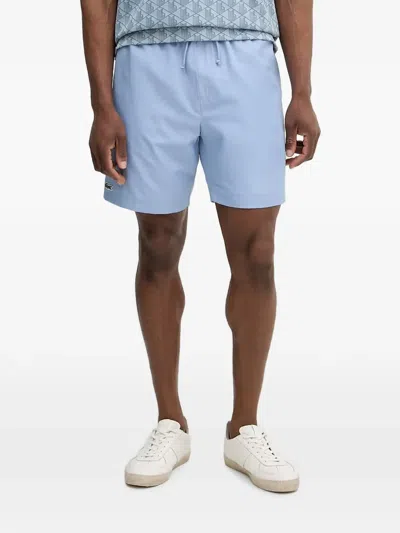 Lacoste Logo-patch Tennis Shorts In Blue