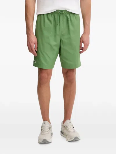 Lacoste Logo-patch Tennis Shorts In Green