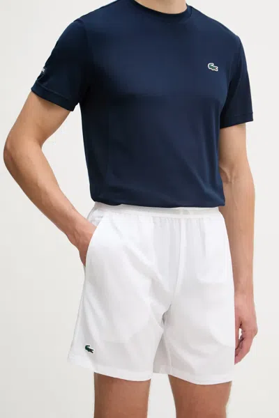 Lacoste Logo-patch Tennis Shorts In White