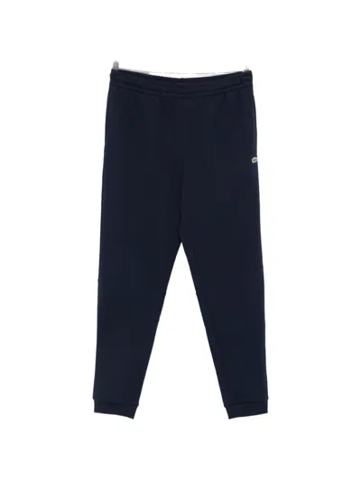 Lacoste Logo-patch Track Pants In Blue