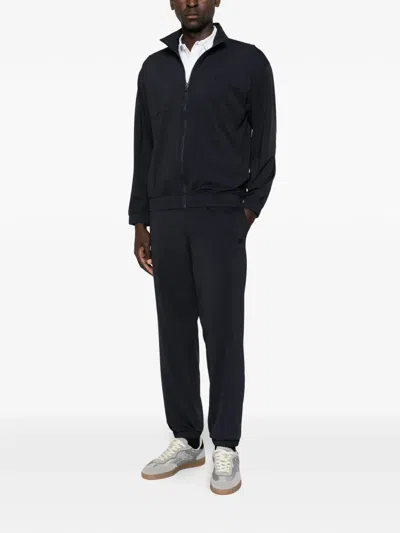 Lacoste Logo-patch Track Pants In Blue