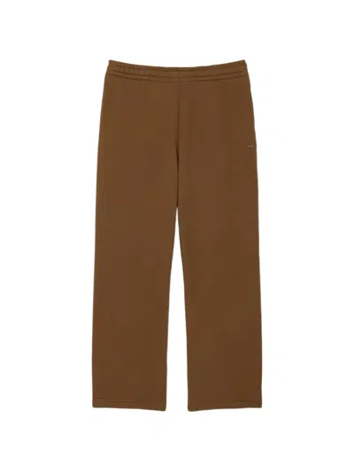 Lacoste Logo-patch Track Pants In Brown