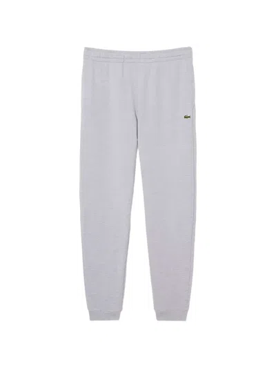Lacoste Logo-patch Track Pants In Gray
