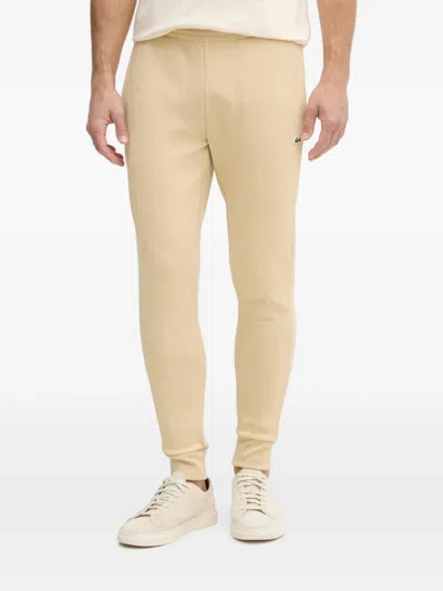 Lacoste Logo-patch Track Pants In Neutral
