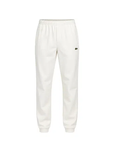 Lacoste Logo-patch Track Pants In White