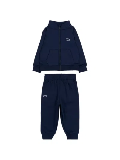Lacoste Babies' Logo-patch Tracksuit Set In Blue
