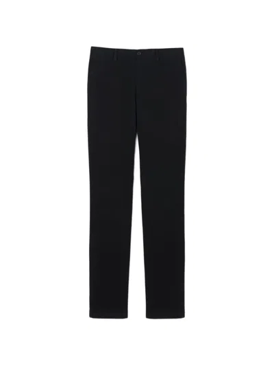 Lacoste Logo-patch Trousers In Black