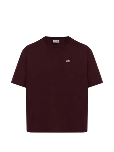 Lacoste Logo-patch T-shirt In Red