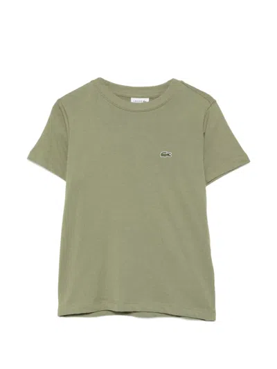 Lacoste Kids' Logo-patch T-shirt In Green