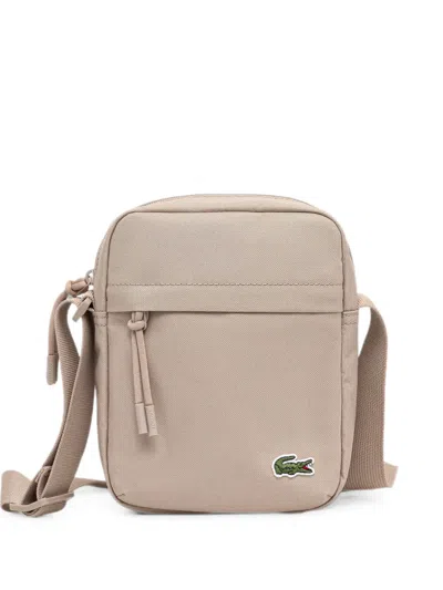 Lacoste Logo-patch Zip-around Belt Bag In Neutral