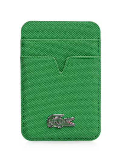 Lacoste Logo-plaque Card Holder In Green