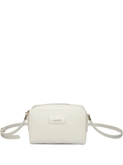 Lacoste Logo-plaque Crossbody Bag In White