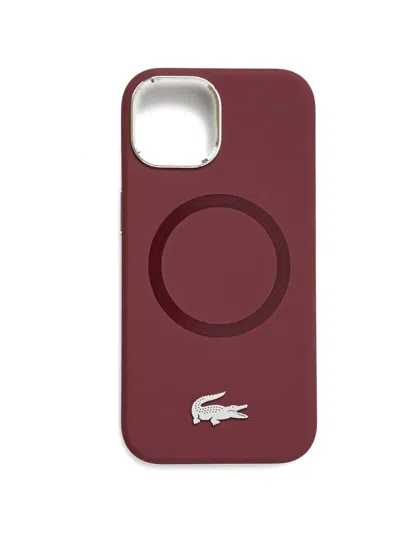 Lacoste Logo-plaque Iphone 15 6.1 Case In Brown