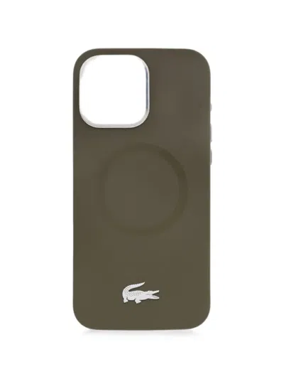 Lacoste Logo-plaque Iphone 16 Case In Green