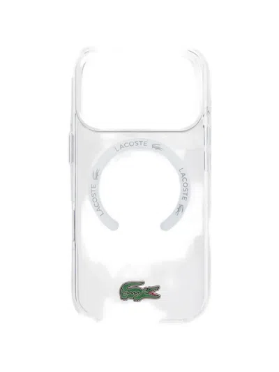 Lacoste Logo-plaque Iphone 17 Pro Case In White