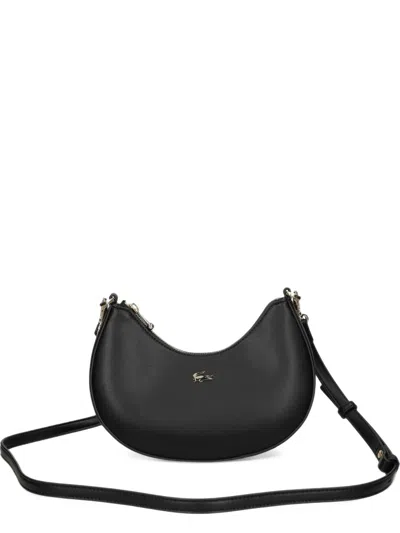 Lacoste Logo-plaque Shoulder Bag In Blue