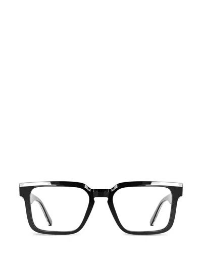 Lacoste Logo-plaque Square-frame Glasses In Black