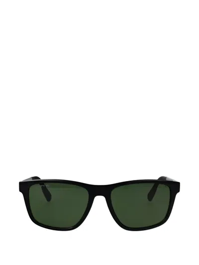 Lacoste Logo-plaque Sunglasses In Black