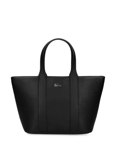 Lacoste Logo-plaque Tote Bag In Black