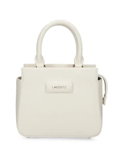 Lacoste Logo-plaque Tote Bag In White