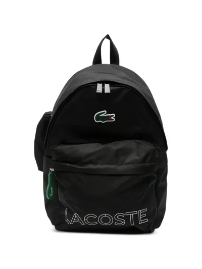 Lacoste Kids' Logo-print Backpack In Black