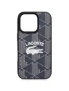 Lacoste Logo-print Geometric-pattern Iphone 16 Case In Pattern