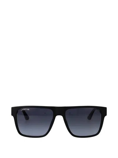 Lacoste Logo-print Square-frame Sunglasses In Black