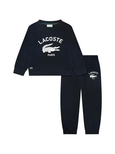 Lacoste Logo-print Tracksuit In Blue