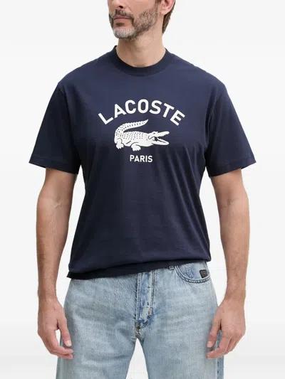 Lacoste Logo-print T-shirt In Blue