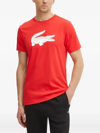 Lacoste Logo-print T-shirt In Red
