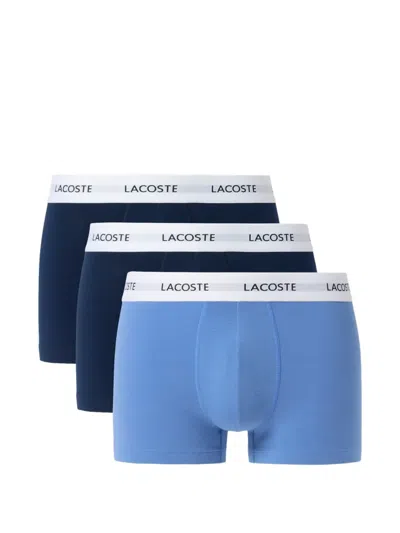 Lacoste Logo-waistband Shorts In Blue