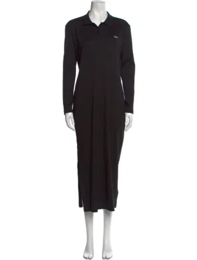 Pre-owned Lacoste Long Dress In Black