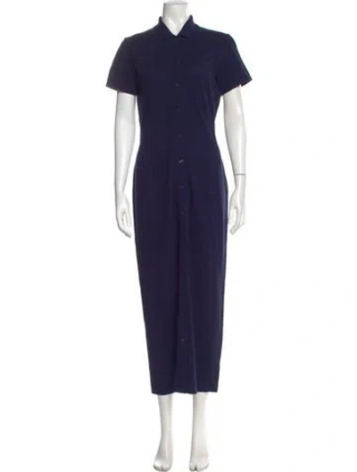 Pre-owned Lacoste Long Dress In Blue