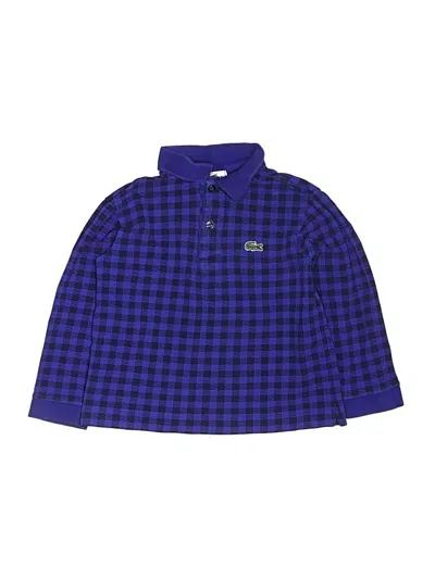 Pre-owned Lacoste Kids' Long Sleeve Button Down Shirt In Blue