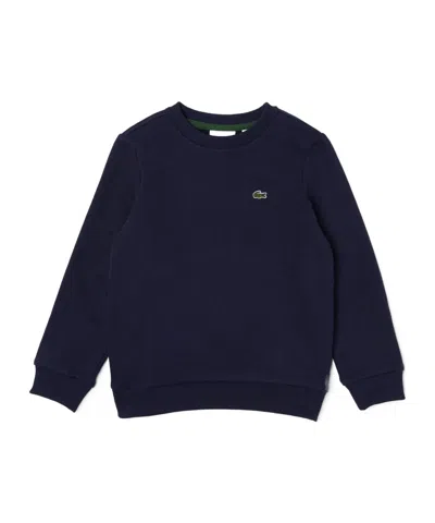 Lacoste Long Sleeve Crew Sweatshirt In Blue
