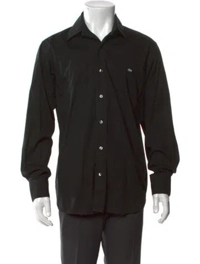 Pre-owned Lacoste Long Sleeve Dress Shirt In Black