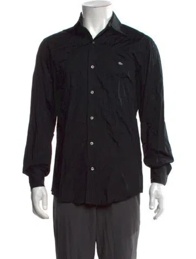 Pre-owned Lacoste Long Sleeve Dress Shirt In Black