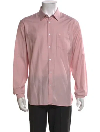 Pre-owned Lacoste Long Sleeve Dress Shirt In Pink