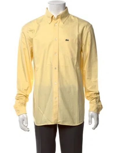 Pre-owned Lacoste Long Sleeve Dress Shirt In Yellow