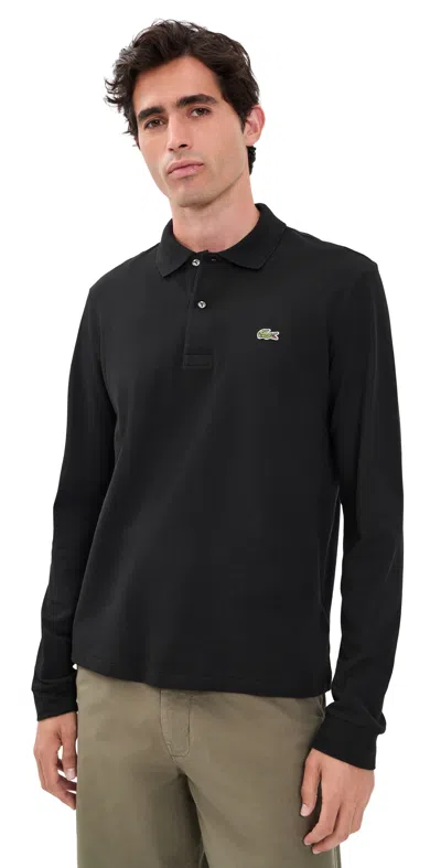 Lacoste Long Sleeve Original Cotton Pique Polo Black