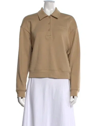 Pre-owned Lacoste Long Sleeve Polo In Neutrals