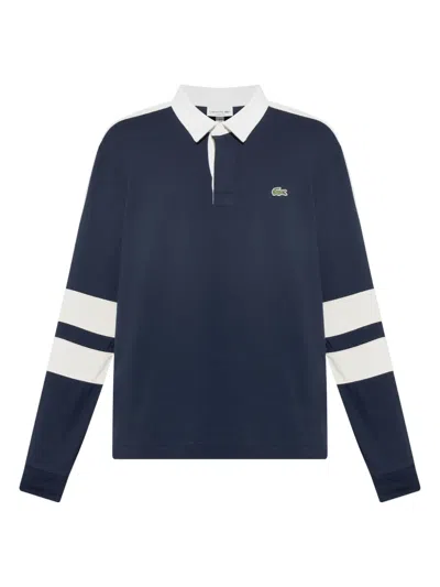 Lacoste Long Sleeve Polo Shirt In Blue