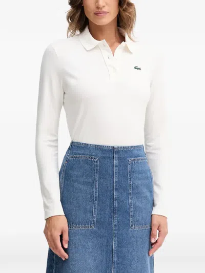 Lacoste Long-sleeve Polo Shirt In White