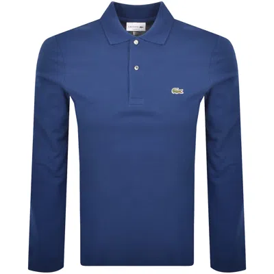 Lacoste Long Sleeve Polo T Shirt Blue