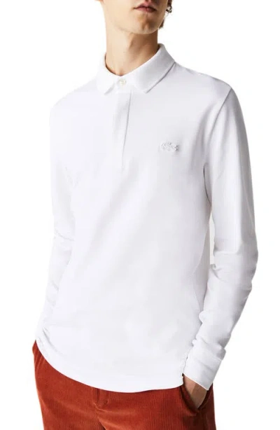 Lacoste Long Sleeve Polo In White